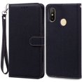thumbnail image 1 of Pour Redmi Note 6 Pro Étui Xiaomi Redmi 6 Pro Portefeuille en Cuir TPU Souple Étui pour Xiaomi Redmi 6 Étui Note 6 Pro Couverture Rabattable Fundas Noir -Sangle pour Redmi 6, 1 of 6
