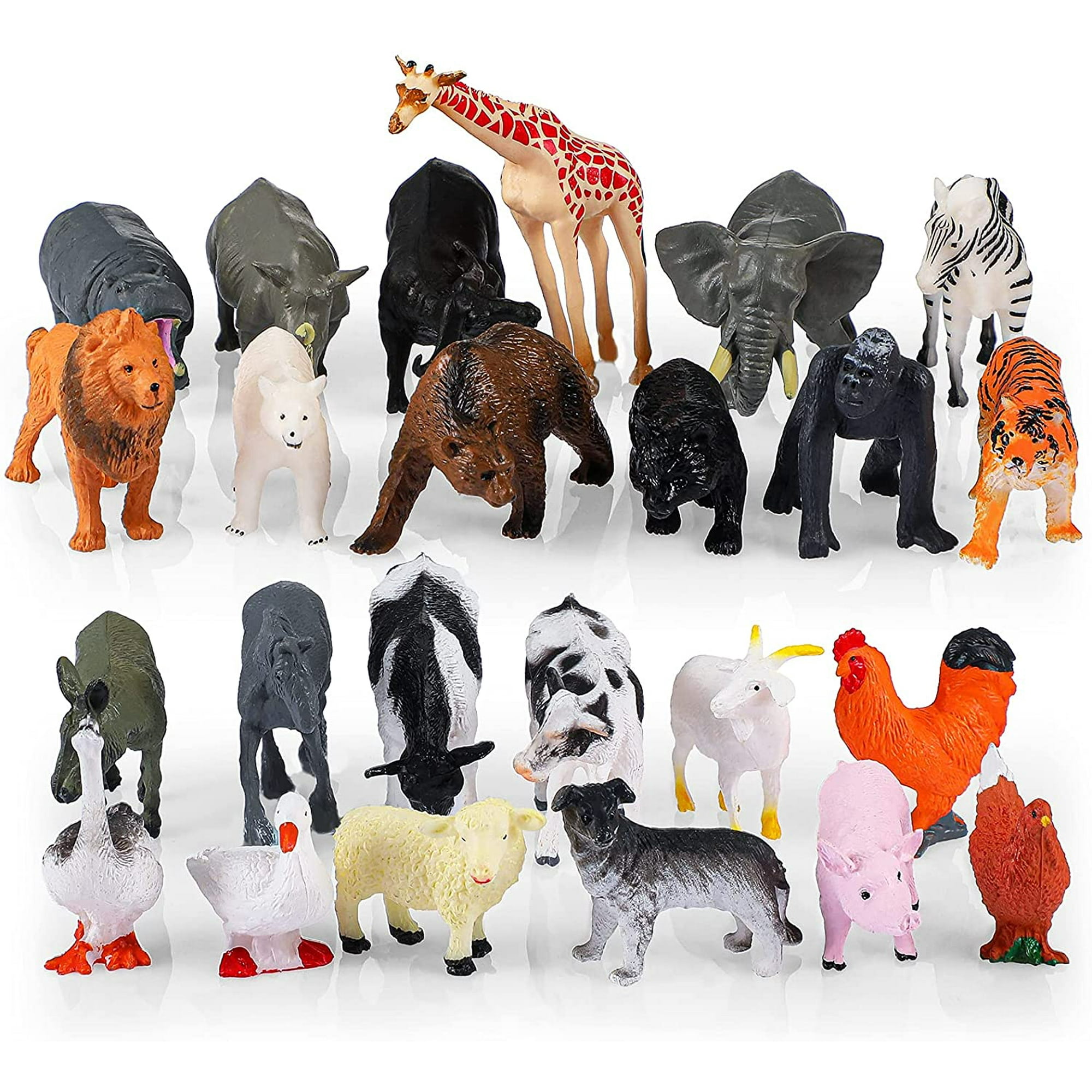 24 Pieces Animals Figures Toys Miniature Forest Animals Figures Woodland  Creatures Figurines Toys Mini Plastic Zoo Animal Cake Topper Set for  Birthday Present Party Favor Tabletop Decoration | Walmart Canada