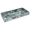 thumbnail image 1 of Nu Steel TR-247 Black Leaf Print Decorative Glass Tray, 1 of 1