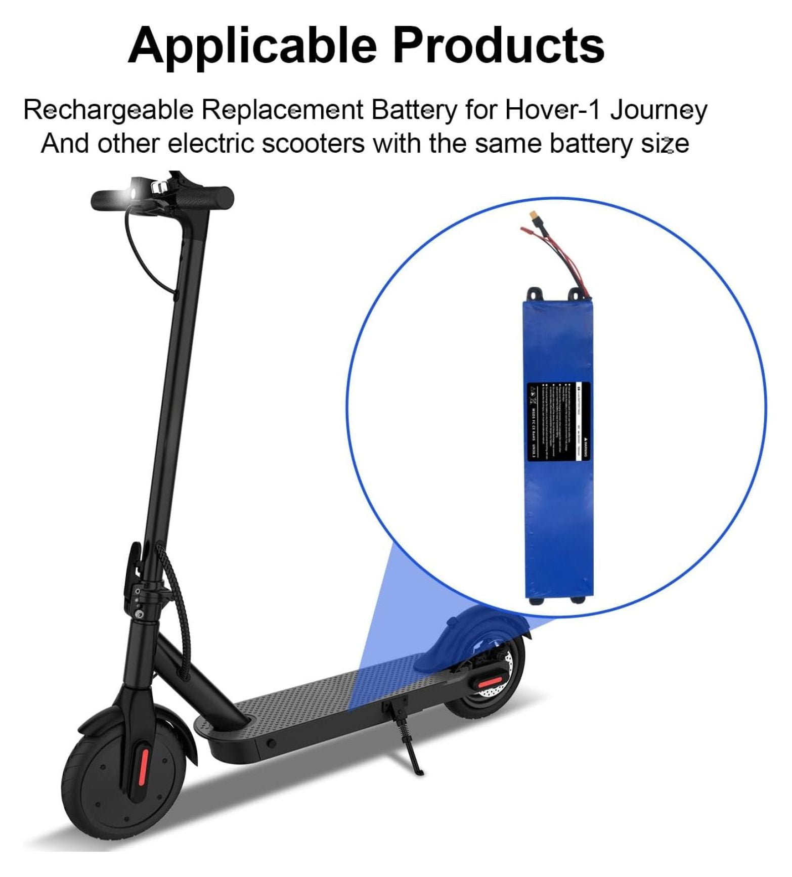 36V 7800mAh Electric Scooter Battery Compatible with Hover-1 Journey Electric Scooter, High Capacity Rechargeable Li-ion Battery