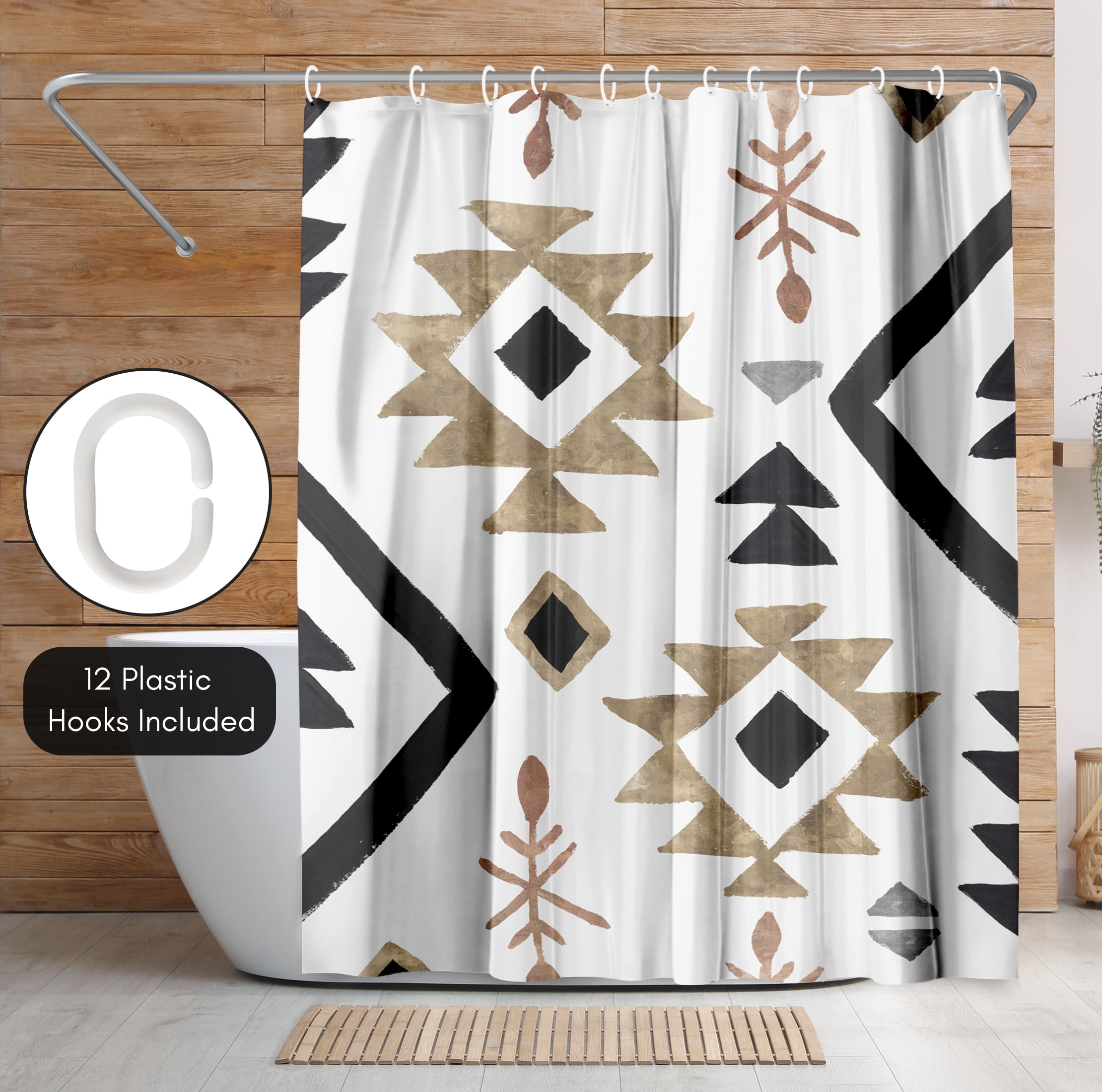 Americanflat 71" x 74" Shower Curtain, Rhythemics I by PI Creative Art