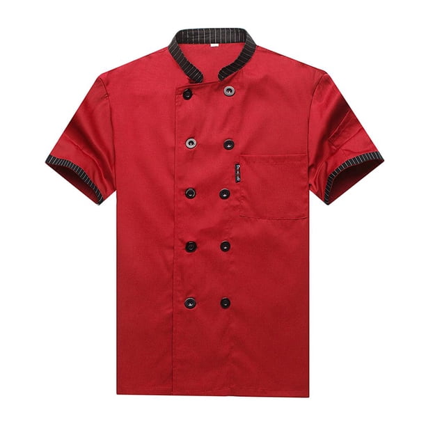 Chaqueta de chef corta Perfecl para Hombres Mujeres Rayas Bolígrafo 2XL