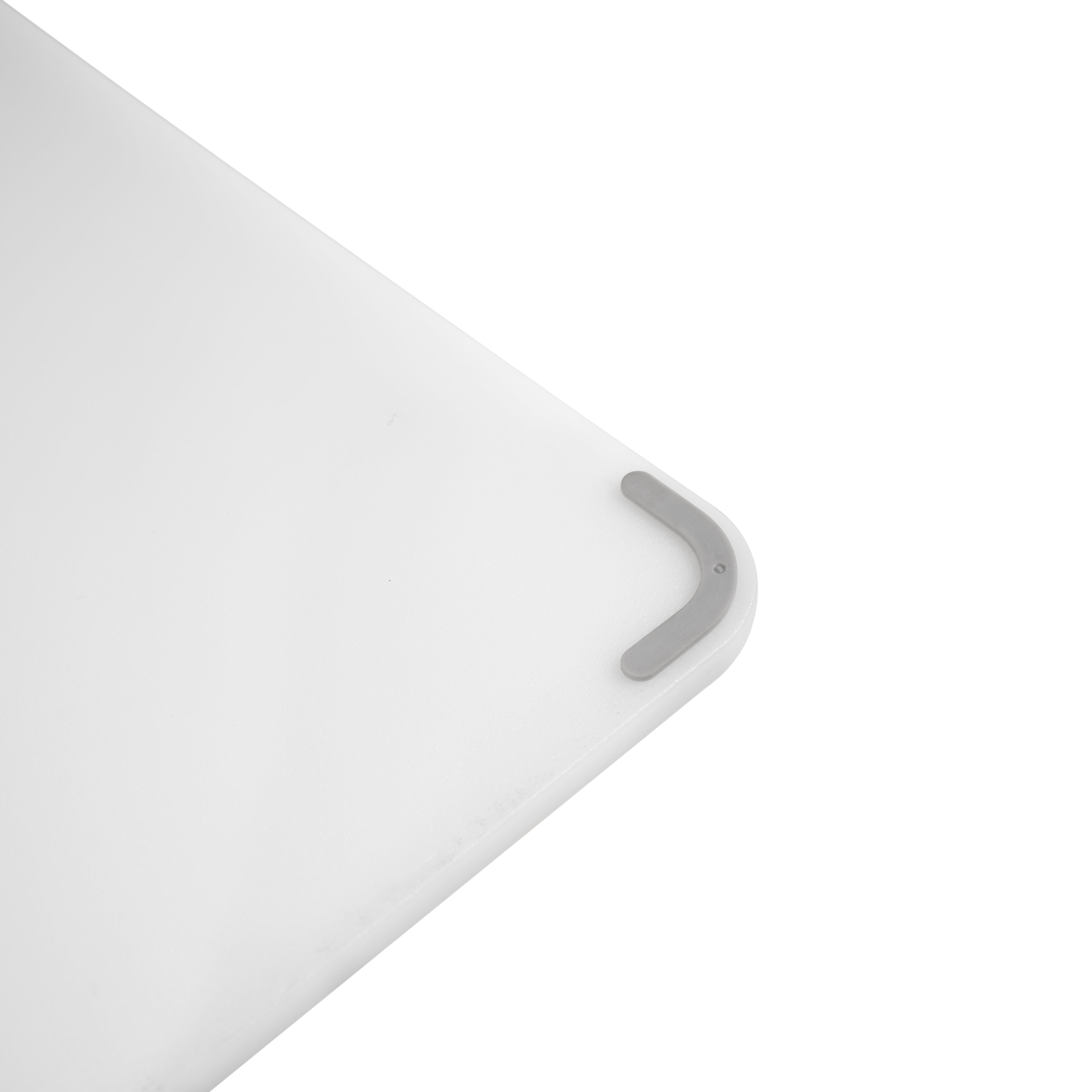 Mainstays 15" X 20" White Polypropylene Non-Slip Cutting Board with Juice Groove