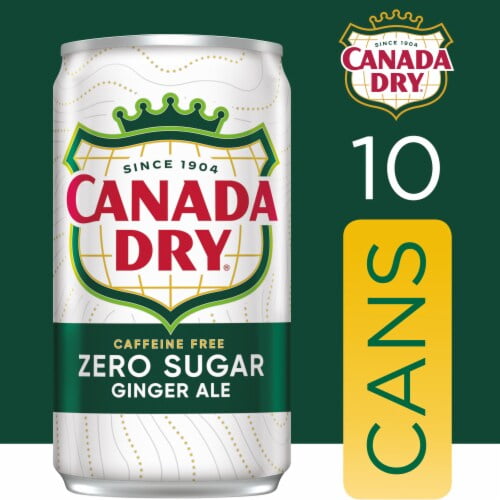 2X - Canada Dry Zero Sugar Ginger Ale Soda Mini Cans 10 pk / 7.5 fl oz