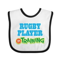 Inktastic Rugby Player in Training Boys or Girls Baby Bib
