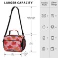 thumbnail image 3 of Insulated Lunch Bag 6L Leak-Proof Lunch Box with Shoulder Strap Multiple Pockets Lunch Tote Red Maple Leaf Pattern, 3 of 9