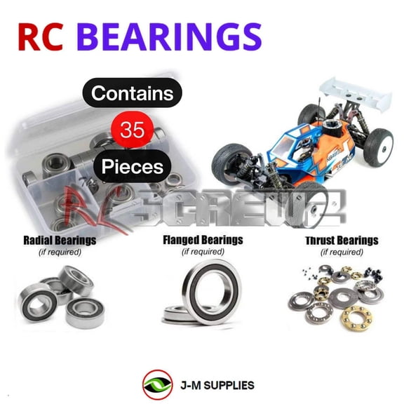 RCScrewZ Rubber Shielded Bearings tek032r for Tekno RC NB48 2.2 1/8 4WD Nitro Buggy (TKR9305) | SET