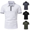 thumbnail image 2 of Men's zip-up short sleeve golf slim shirt, 2 of 5