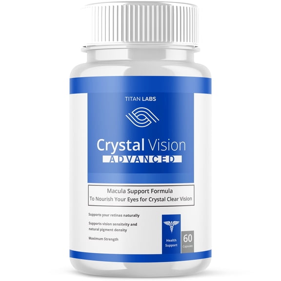 Crystal Clear Vision Advanced Formula Eye Health Supplement Pills for Vision Care 60 Capsules