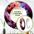 thumbnail image 3 of Designart "Purple Coral Marine Animals euphony" Marine Animals Purple Large Round Mirror - Round Bedroom Mirror Wall Decor - Modern Round Printed Mirror - 29" x 29", 3 of 6