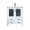 White, variant on Volez 36 in W x 18.25 in D Navy Blue Bath Vanity, White Ceramic Top, and Faucet Set