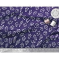 thumbnail image 3 of Soimoi Blue Cotton Duck Fabric Crystal Stone Geometric Print Fabric by Yard 56 Inch Wide, 3 of 3
