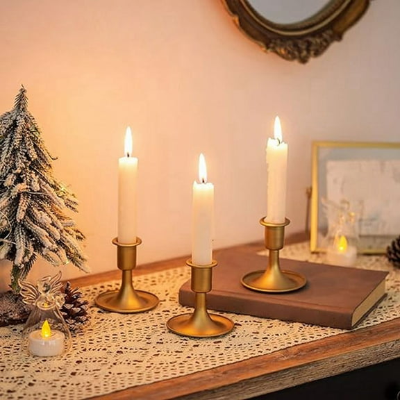 G-Candlestick Holders Taper Candle Holders,Candle Stick Candle Holder for Table Centerpiece, Wedding Reception, Festivel,2 x Candle Holders,Gold