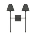 thumbnail image 2 of Matte Black Two Light Wall Sconce from the Jefferson Collection, 2 of 5
