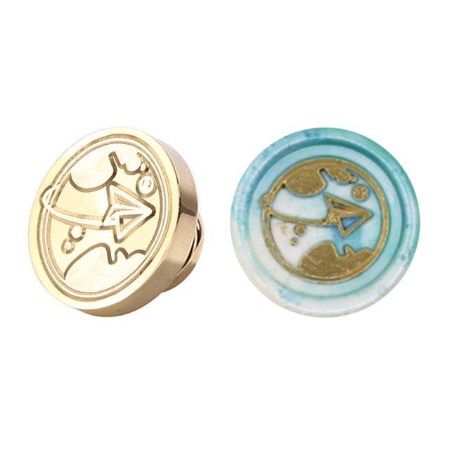 Cuadros Decorativos Cabezal de sello de cera de lacre abstracto Vintage de 25mm, herramientas de Hobby para sobres DIY (I)
