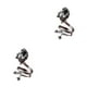 thumbnail image 4 of Jumpingount Adjustable Size Rings Student Trend Men Party Accessories Stereoscopic Alloy Daily Holiday Ring  Supply Jewelry Opening Como se muestra 2piezas, 4 of 6
