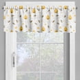 thumbnail image 2 of Ambesonne Bee Valance Pack of 2, Flying Bugs Hearts Beehives, 54"X18", Mustard White, 2 of 5