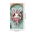 thumbnail image 3 of YWIYIUD 1PC Happy Easter Door Cover Easter Decorations, 71x35 Inch Easter Rabbit Eggs Door Banner Welcome Easter Banner Spring Theme Rabbit Door for Front Door Wall Indoor Outdoor Home Decor, 3 of 7