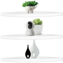Duety 3Pcs Corner Mounting Shel,20cm Wall Mounted Space Saving Wall Corner Shelf Easy to Install Corner Floating Shelves Minimalist Corner Wall Shelf for Bedroom Living Room Bathroom