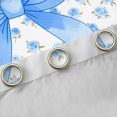 thumbnail image 4 of Erosebridal Blue Bow Rose Black Out Curtains for Boys Girls, Watercolor Ribbon Curtains Pack of 2 (42x63 Each), 4 of 6