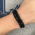 thumbnail image 4 of Premium Genuine Leather Bracelet for Men in Black Magnetic Stainless Steel Clasp in Black, Silver and Gold | Exclusive Jewellery | Great Gift Idea, 4 of 4