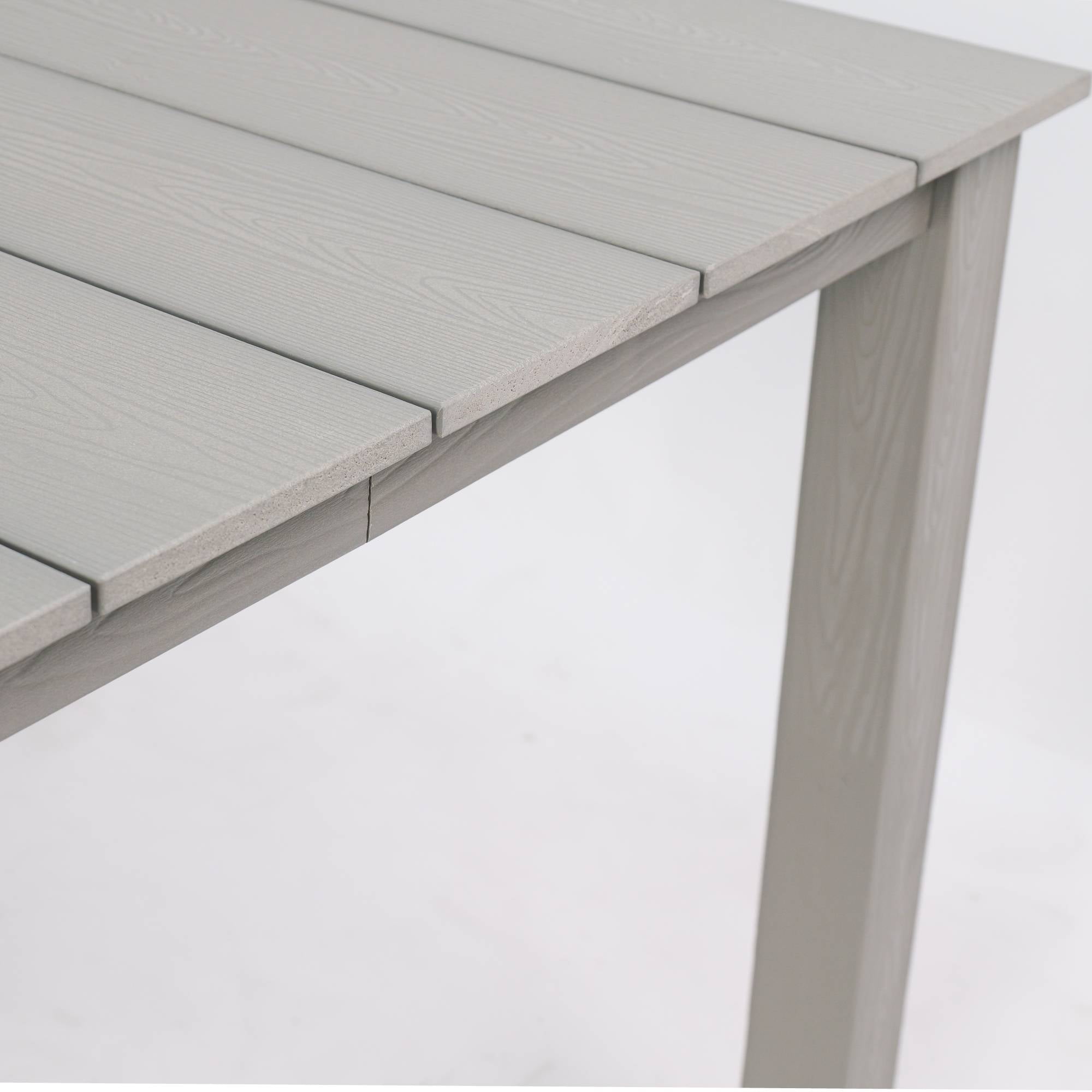 Outdoor Dining Table, 68.9 Inch Simple Solid Dinner Table for Garden Patio Backyard Picnic Casual Outdoor Meals, Teak