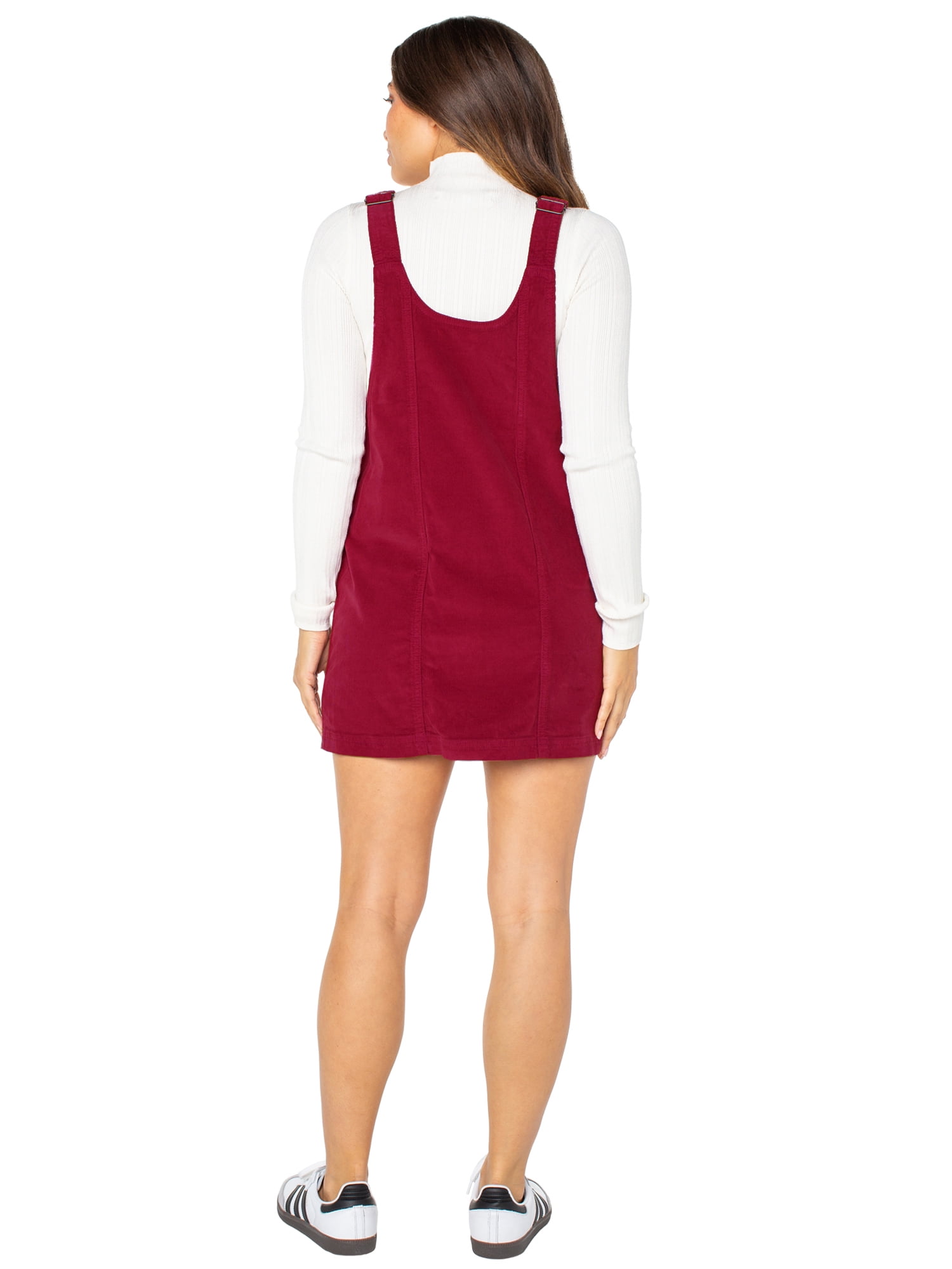 Celebrity Pink Women's and Women's Plus Corduroy Pinafore Mini Dress, Sizes XS-4X