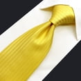 thumbnail image 4 of Ties for Men Skinny Necktie Solid Color Yellow Golden 6cm Slim, 4 of 6