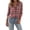 Pink, variant on Hsovts Women Buffalo Plaid Flannel Shirt, Long Sleeve Button Down with Dual Chest Pockets Loose Fit Tartan Checkered Casual Outerwear for Fall Winter Camping Daily Streetwear Blue L