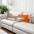 thumbnail image 3 of Burnt Orange Grey Body Pillow Cover 20x54, Oil Painting Smear Modern Abstract Art Decorative Pillowcase with Zipper, Microfiber Pillow Protector, Soft Breathable Long Lumbar Pillowcases for Women, 3 of 9