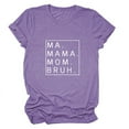 thumbnail image 3 of Shwomsmer Womens Summer Tops Loose Fit MA Mama Mom Bruh Letter Print Short Sleeve T Shirt Womens Long Sleeve T Shirts, 3 of 3