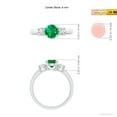 thumbnail image 5 of Angara Natural 0.75 Ct. Emerald with Diamond Classic Ring in Sterling Silver for Women (Ring Size: 10.5), 5 of 10