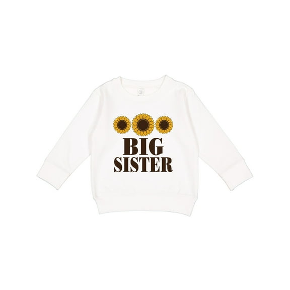 Inktastic Big Sister Announcement Sunflowers Toddler Sweatshirt