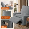 thumbnail image 4 of GASEE Baby Upholstered Glider Recliner Rocking Chair 360° Swivel for Nursery and Living Room – Corduroy Blue, 4 of 10