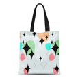 thumbnail image 1 of JSDART Canvas Tote Bag Modern Mid Century Stars Retro Shape Reusable Shoulder Grocery Shopping Bags Handbag, 1 of 1