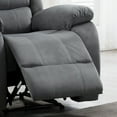 thumbnail image 5 of Jim Contemporary Living Room Upholstered Manual Reclining Chair with Lower Back Vibration, Grey, 5 of 10