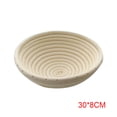 thumbnail image 3 of Matsuzay Cesta de mimbre de varios tamaños, redonda ovalada rústica para fermentación de pan, cesta de mimbre, cuenco para hornear, utensilio de Herramientas y accesorios para hornear 30*8cm Matsuzay JJ19535-08B, 3 of 6