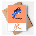 thumbnail image 1 of Crystal Milky Way Text Blue Thank You Cards Envelopes Blank Note, 1 of 3