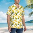 thumbnail image 3 of Fotbe Corn On The Cob Camisa Hawaiana para Hombre Unisex – Camisa Casual de Verano con Botones de Manga Corta de Algodón y Lino,Large, 3 of 7