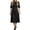 Black, variant on Ynynloco Church Clergy Dress for Women Minister Half Sleeve Loose Elegant Midi Dress with Tab Collar Priestess