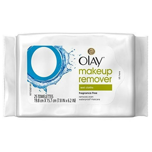 Olay Make-Up Remover Towelettes 25 Count Frag-Free (Pack of 3)