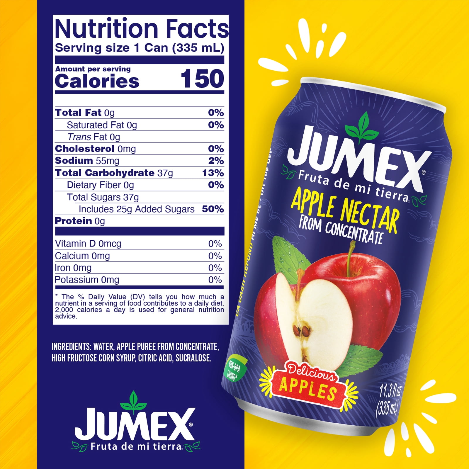 (7 pack) Jumex Apple Juice Nectar, 11.3 fl oz