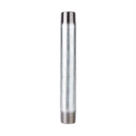 STZ Industries 1-1/2 in. MIP each X 1-1/2 in. D MIP Galvanized Steel 9 in. L Nipple