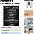 thumbnail image 2 of 1 Pc Inspirational Quote Poster Paper Black 7 Rules of Life Wall Art Unframed Positive Quotes Art Print Motivational Wall Decor for Home Classroom Office Dorm 35x28cm, 2 of 6