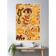 thumbnail image 2 of Tangerine Abstract Blobs Poster Wall Art, Modern Wall Decor For Living Room Bedroom, 16x24 UNFRAMED, 2 of 3
