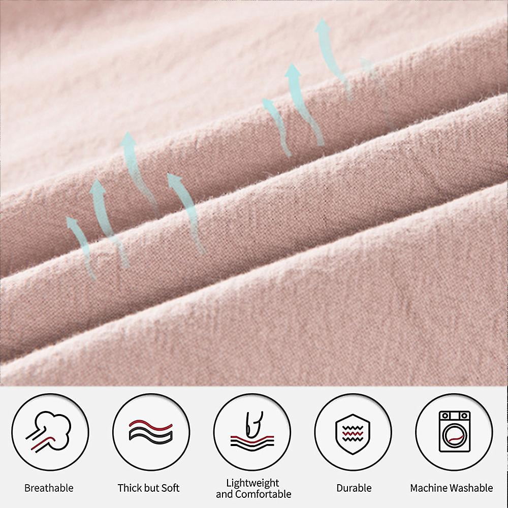 Delantal De Cocina Ajustable De Lino Y Algodón, Estilo Nórdico-Japonés Con 4 Bolsillos Y Toalla - Rosa Flor De Cerezo