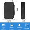thumbnail image 2 of Electronics Accessories Organiser Bag, Travel Cable Organiser Bag, Waterproof Portable Double Layers Travel Gadget Carry Pouch For Cable, Power Bank, Charger, Memory Card, Headphone - Black, 2 of 7