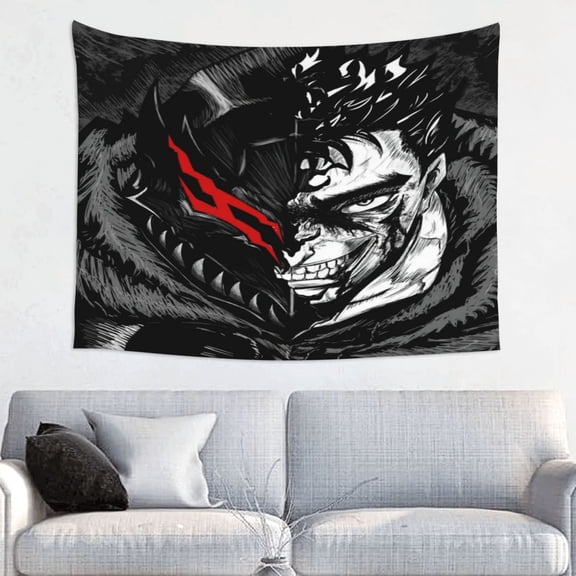 Berserk Tapestry Anime Poster Large Background Wall Art Bedroom Wall Decor for Birthday Party 29x37in
