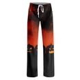 thumbnail image 4 of Fabrcox Halloween Woman Pajama Pants Funny Ghost Pumpkin Witch Womens Sleep Pants Fall Winter Festival Soft Lounge Pants for Women Orange L, 4 of 5