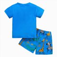 thumbnail image 5 of Toddler Summer Outfits Baby Boy Cartoon Print Short Sleeve Tee Top and Shorts Set Casual Cute Clothing Sets, 5 of 6